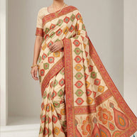 Luxury Weave Jacquard Silk Saree With Blouse Piece | WSO-LUXE