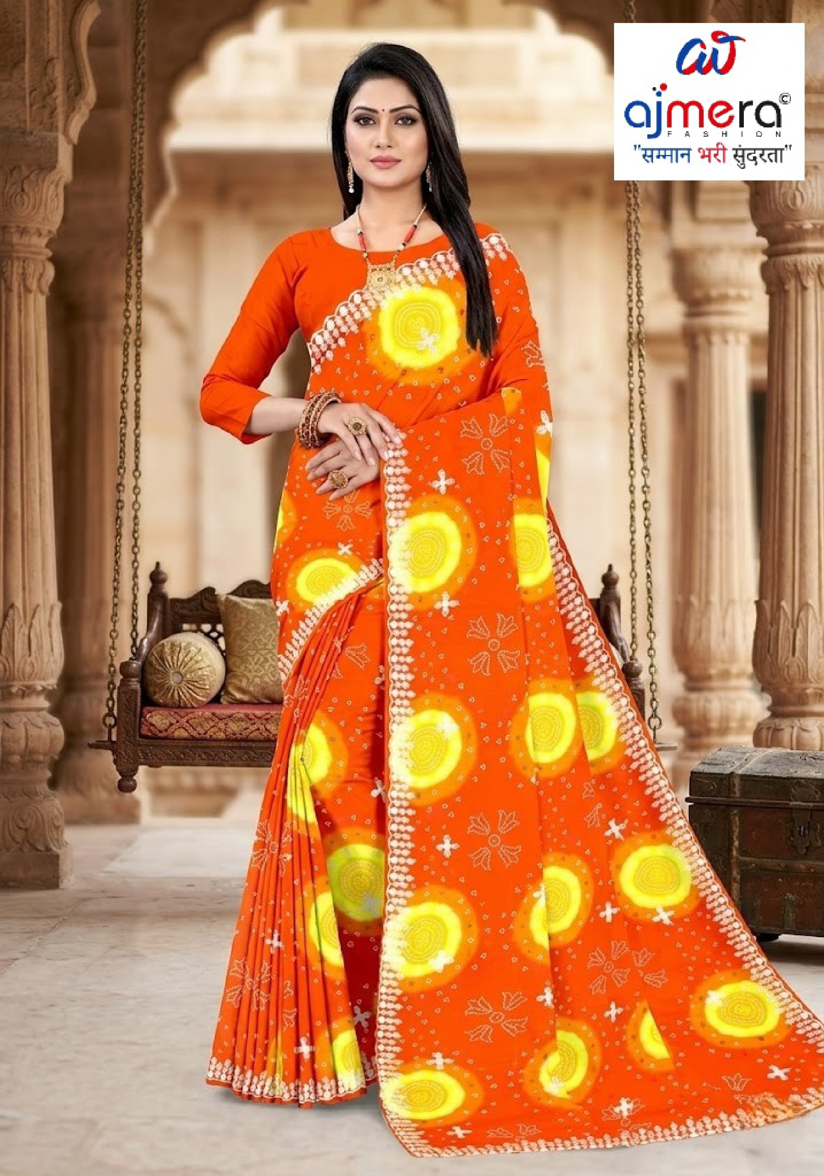 Fashionable Printed Saree with Blouse Piece for Festive Collection  | TD-DEVRANI