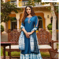 Designer Kurti Pant Dupatta Set for Women | FBI-FESTIVAL
