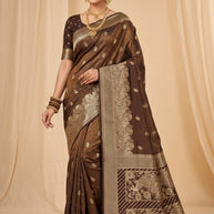 Opulent Jacquard Silk Saree With Blouse Piece | GTE-ELEGANT