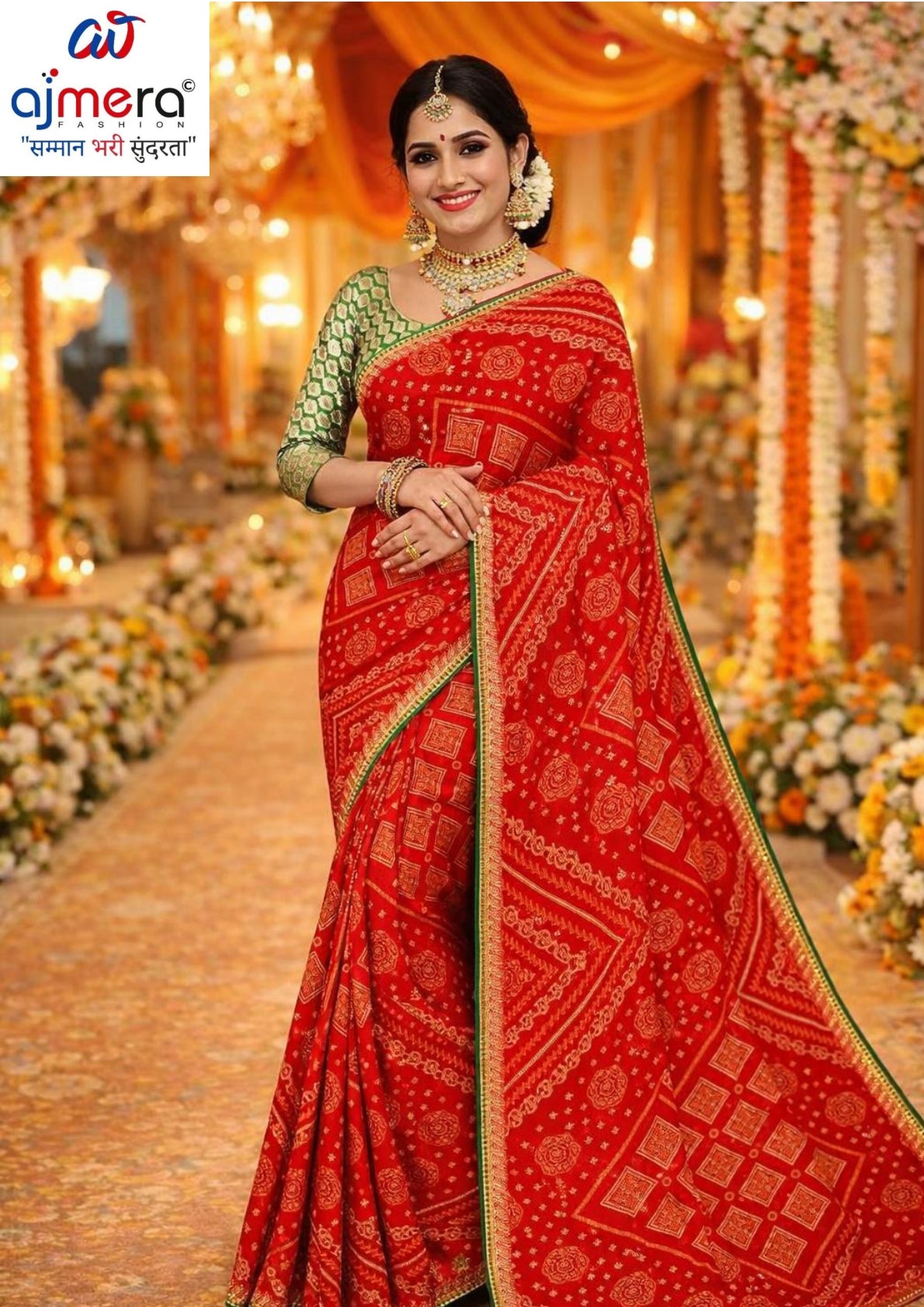 Designer Printed Saree with Blouse Piece for Special Occasions  | TD-RADHA