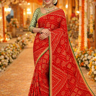 Designer Printed Saree with Blouse Piece for Special Occasions  | TD-RADHA