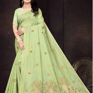 Pure Cotton Saree with Blouse Piece for Premium Ethnic and Traditional Wear | PUT-BHAKTI