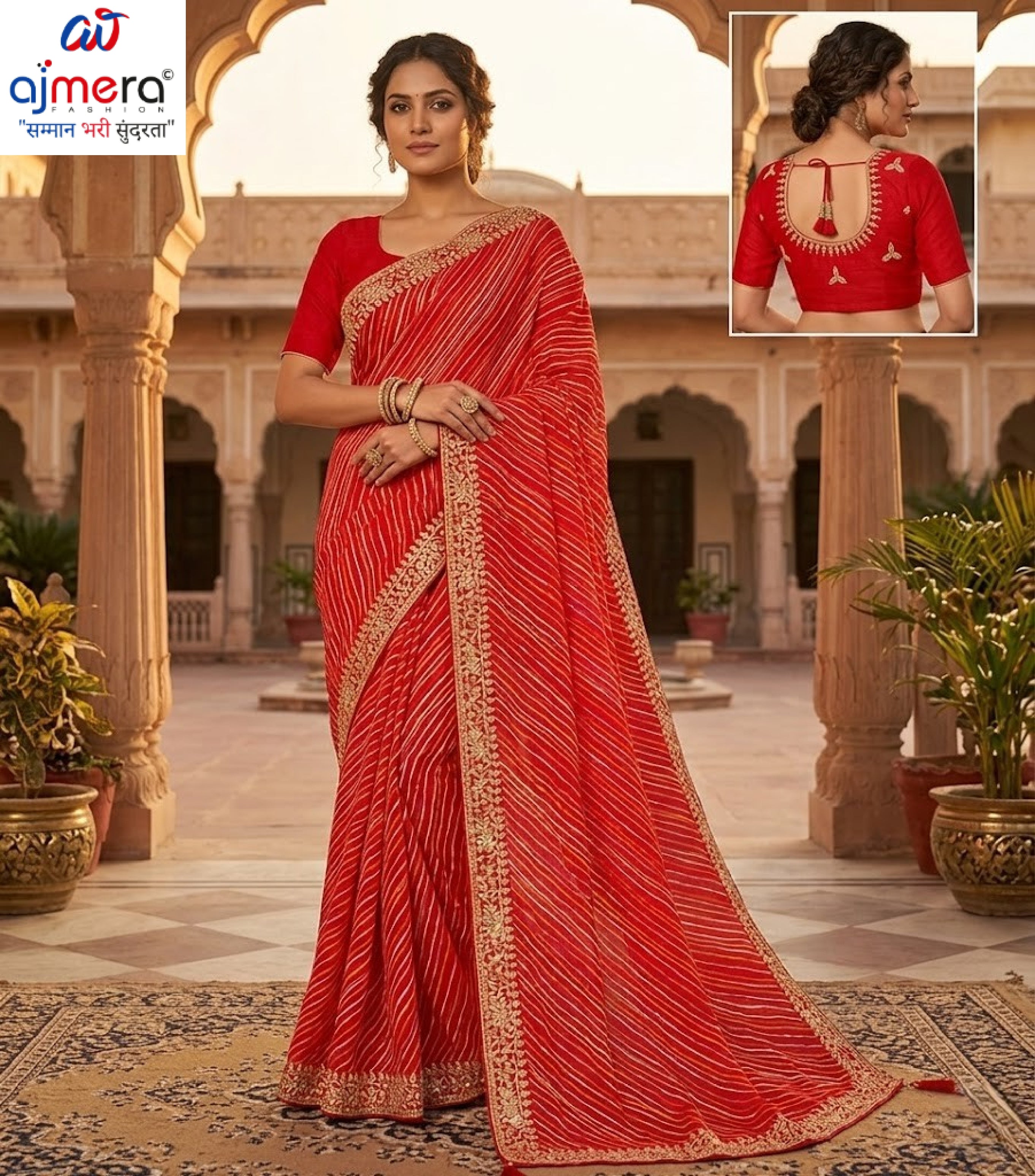 Premium Printed Saree with Matching Blouse Piece for Ethnic Elegance  | TD-TANVI