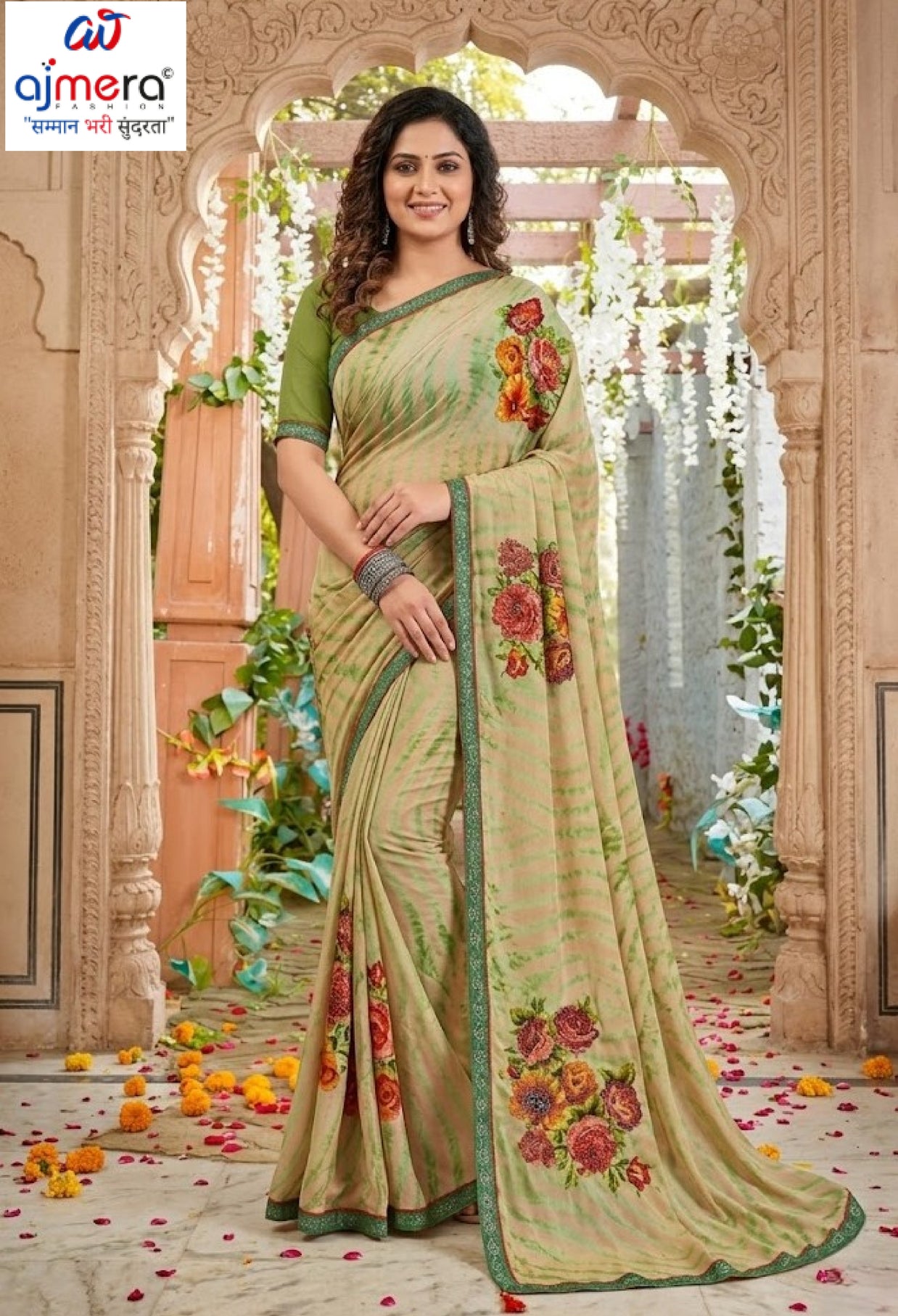 Premium Printed Saree with Matching Blouse Piece for Ethnic Elegance | PRM-JANEMAN