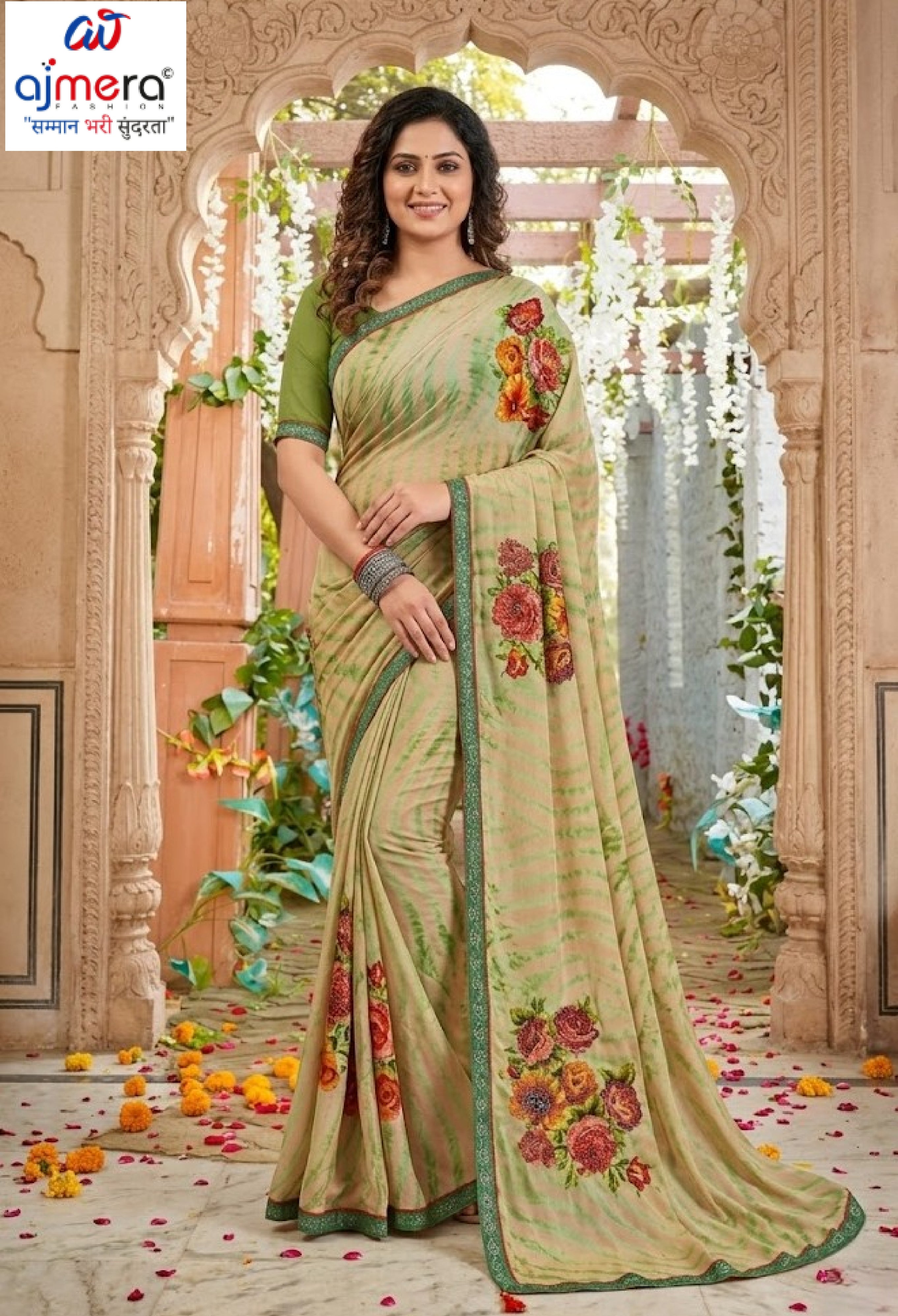 Premium Printed Saree with Matching Blouse Piece for Ethnic Elegance | PRM-JANEMAN