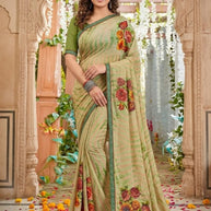 Premium Printed Saree with Matching Blouse Piece for Ethnic Elegance | PRM-JANEMAN