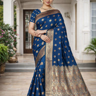 Premium Jacquard Silk Saree with Matching Blouse Piece for Ethnic Celebrations | TUL-CLEAR SILK VOL-07