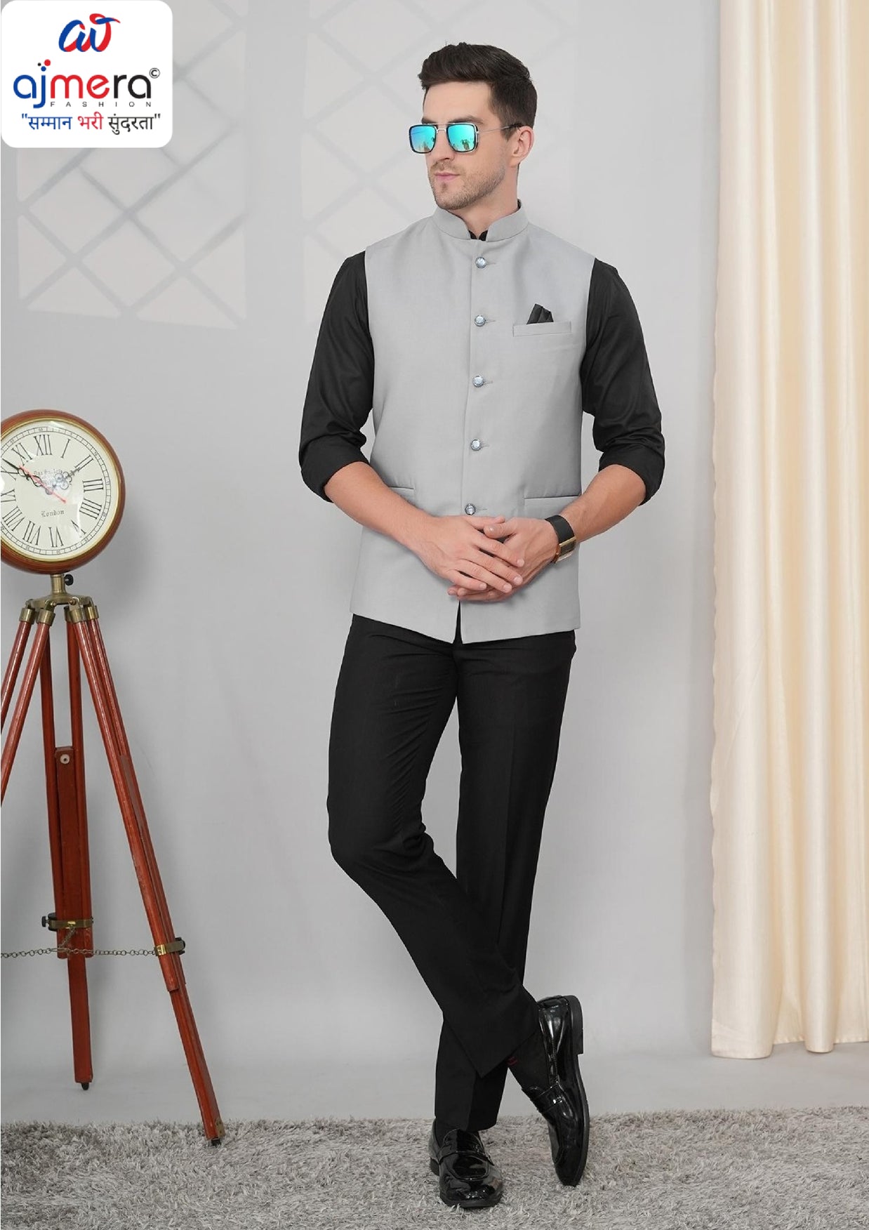 Designer Men's Waist Coat for Men | SNA-MWC11394