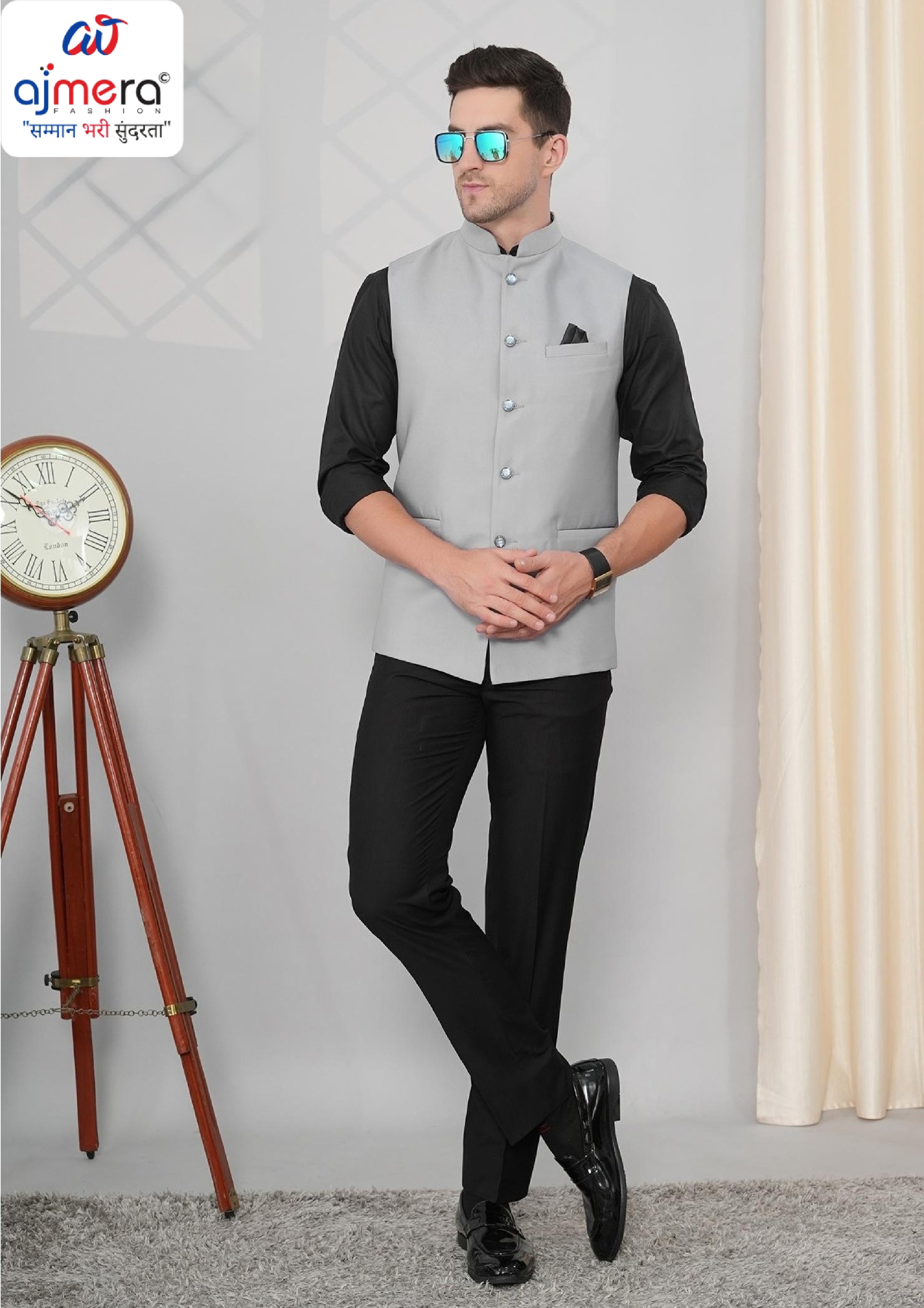 Designer Men's Waist Coat for Men | SNA-MWC11394