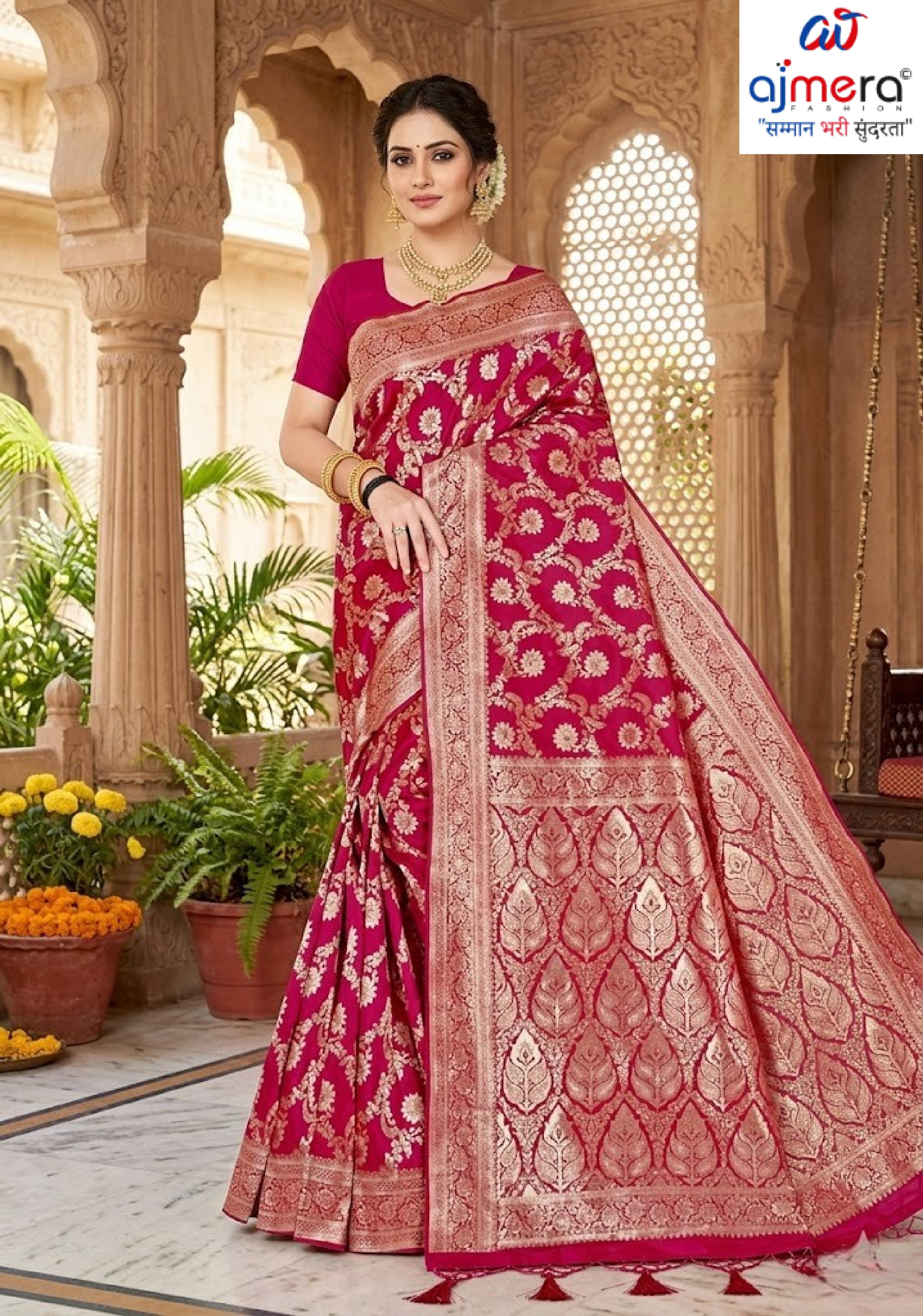 Trendy Jacquard Silk Saree With Blouse Piece | DBU-BANARASI SILK VOL-1
