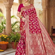 Trendy Jacquard Silk Saree With Blouse Piece | DBU-BANARASI SILK VOL-1