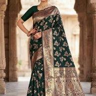 Elegant Jacquard Silk Saree with Designer Blouse Piece for Festive Elegance | TUL-CLEAR SILK VOL-05