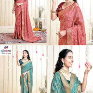 Classic Printed Saree with Blouse Piece for Timeless Traditional Style  | VDT-PUNITA