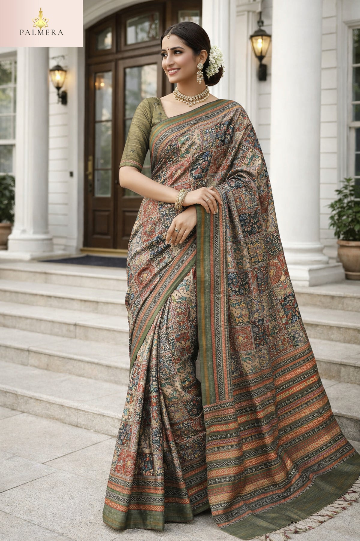 Palmera Saree Wholesaler and Palmera Saree Supplier | ALL-RESHAM JARI VOL-1
