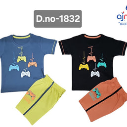 Kids Casual T-Shirt & Shorts Wholesale in Surat | GEE-1832