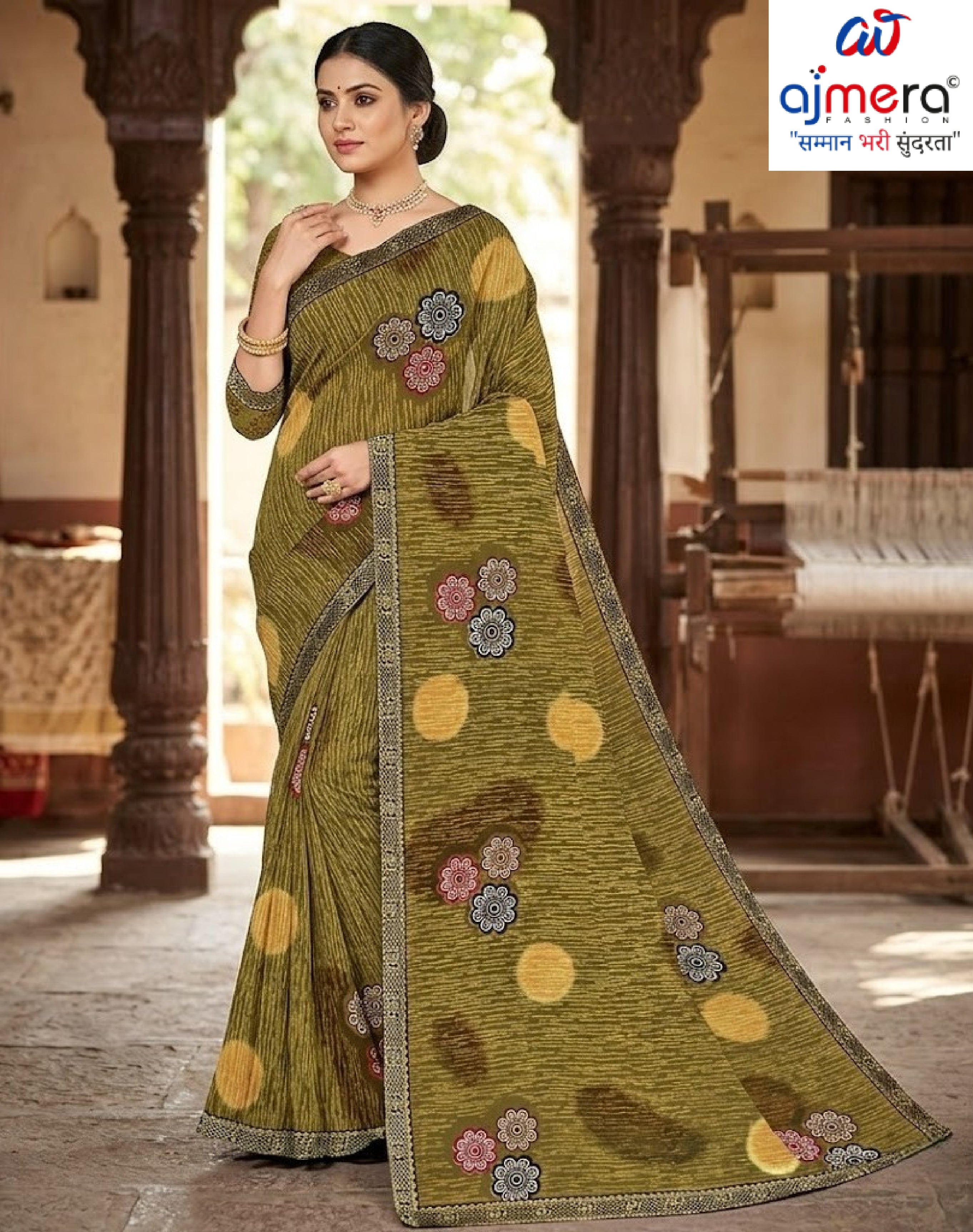 Trendy Printed Saree with Blouse Piece for Women’s Ethnic Wardrobe  | TTS-RATNALEKHA