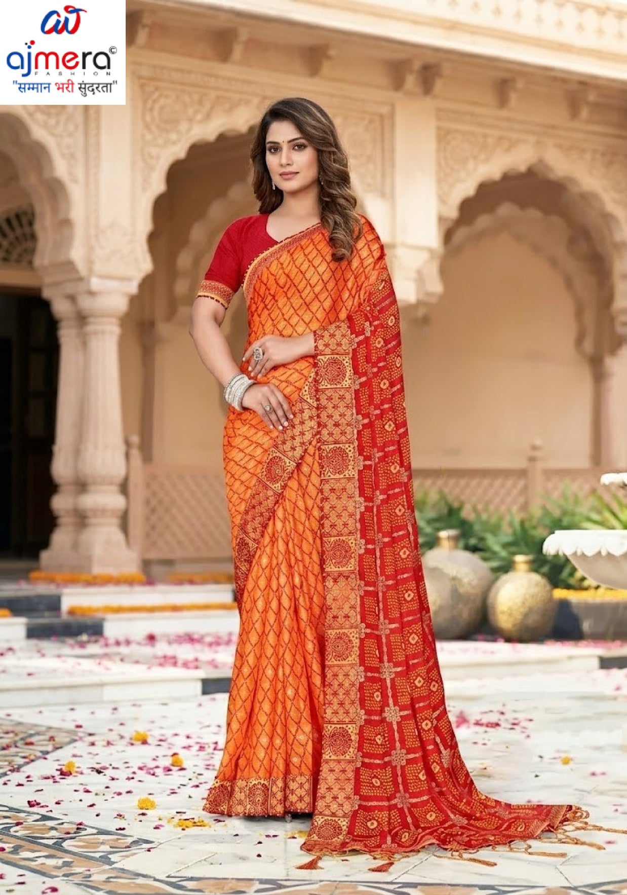 Classic Printed Saree with Blouse Piece for Timeless Traditional Style  | JS-MITWA