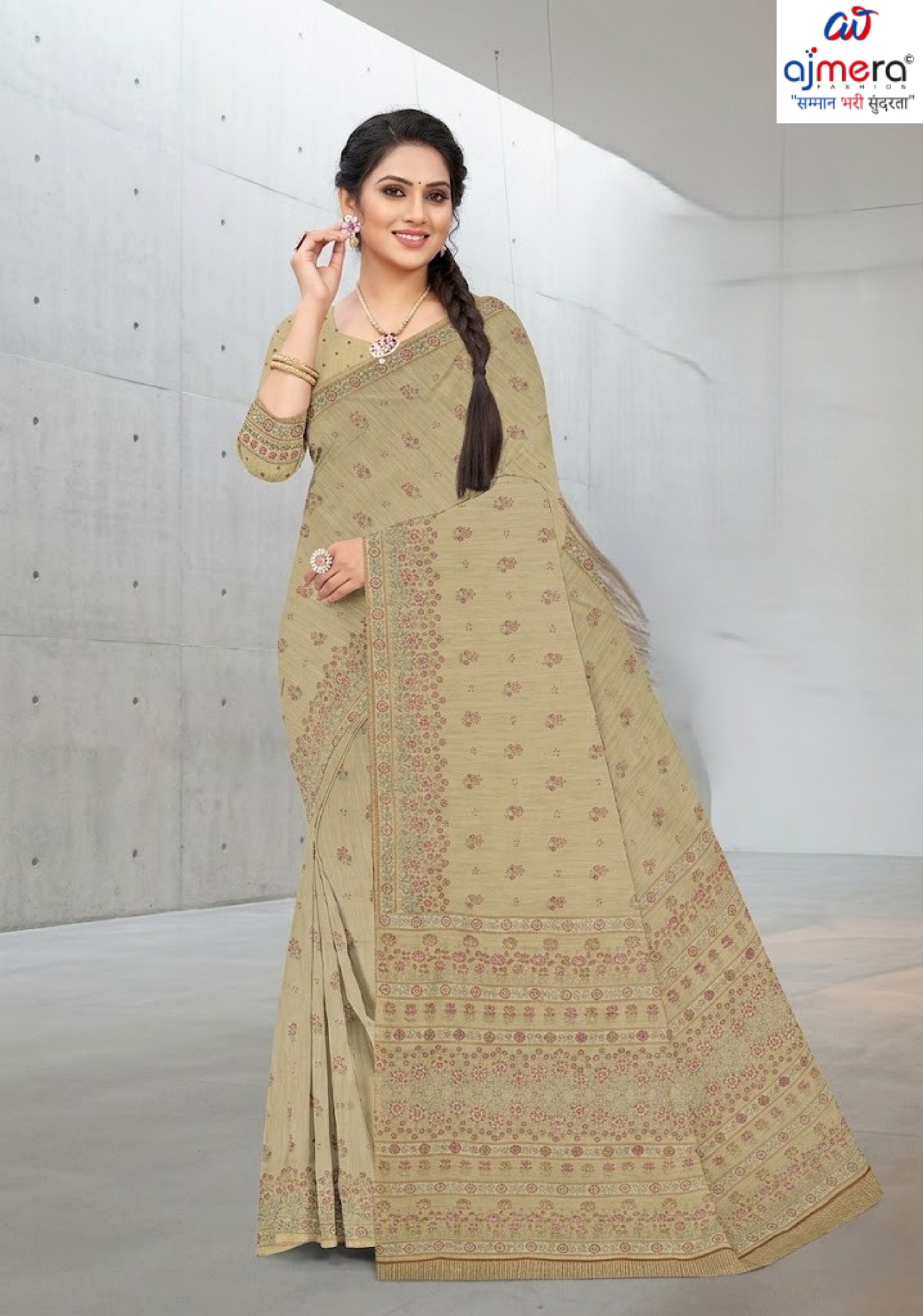 Suti Cotton Saree with Blouse Piece for Premium Ethnic and Traditional Wear | DFL-SANVI-07