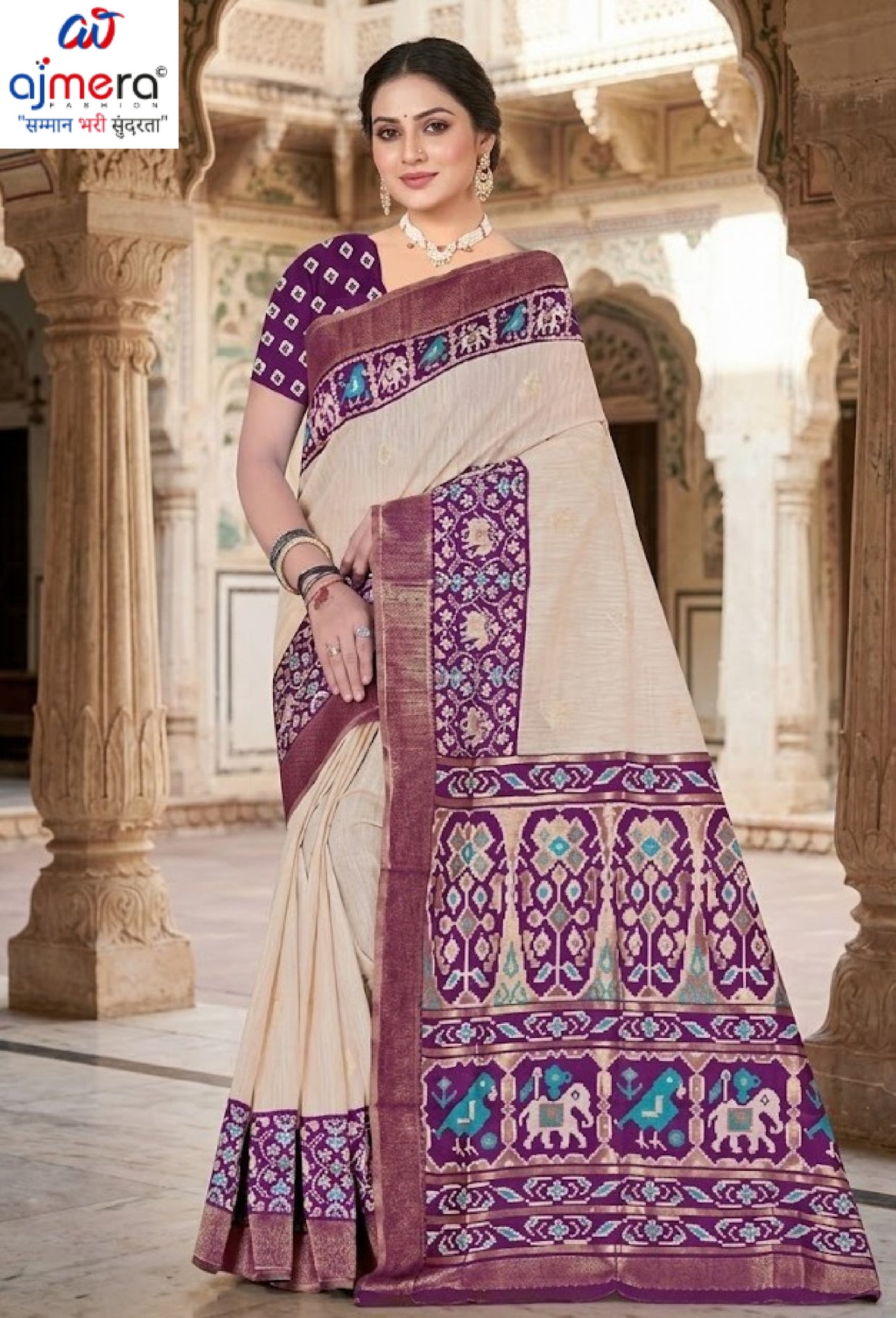 Beautiful Jacquard Silk Saree With Blouse Piece | TUL-SIDDHI COTTON