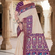 Beautiful Jacquard Silk Saree With Blouse Piece | TUL-SIDDHI COTTON