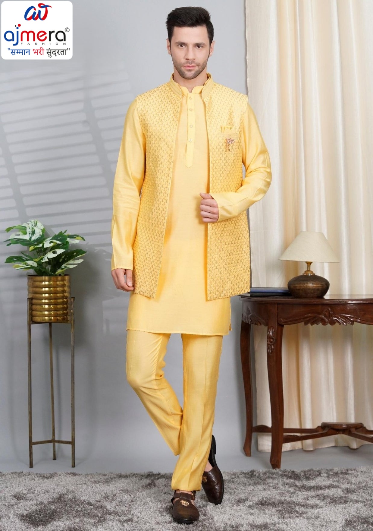 Premium Men's Kurta & Payjama for Wedding & Festive Wear | SNA-MKP12143