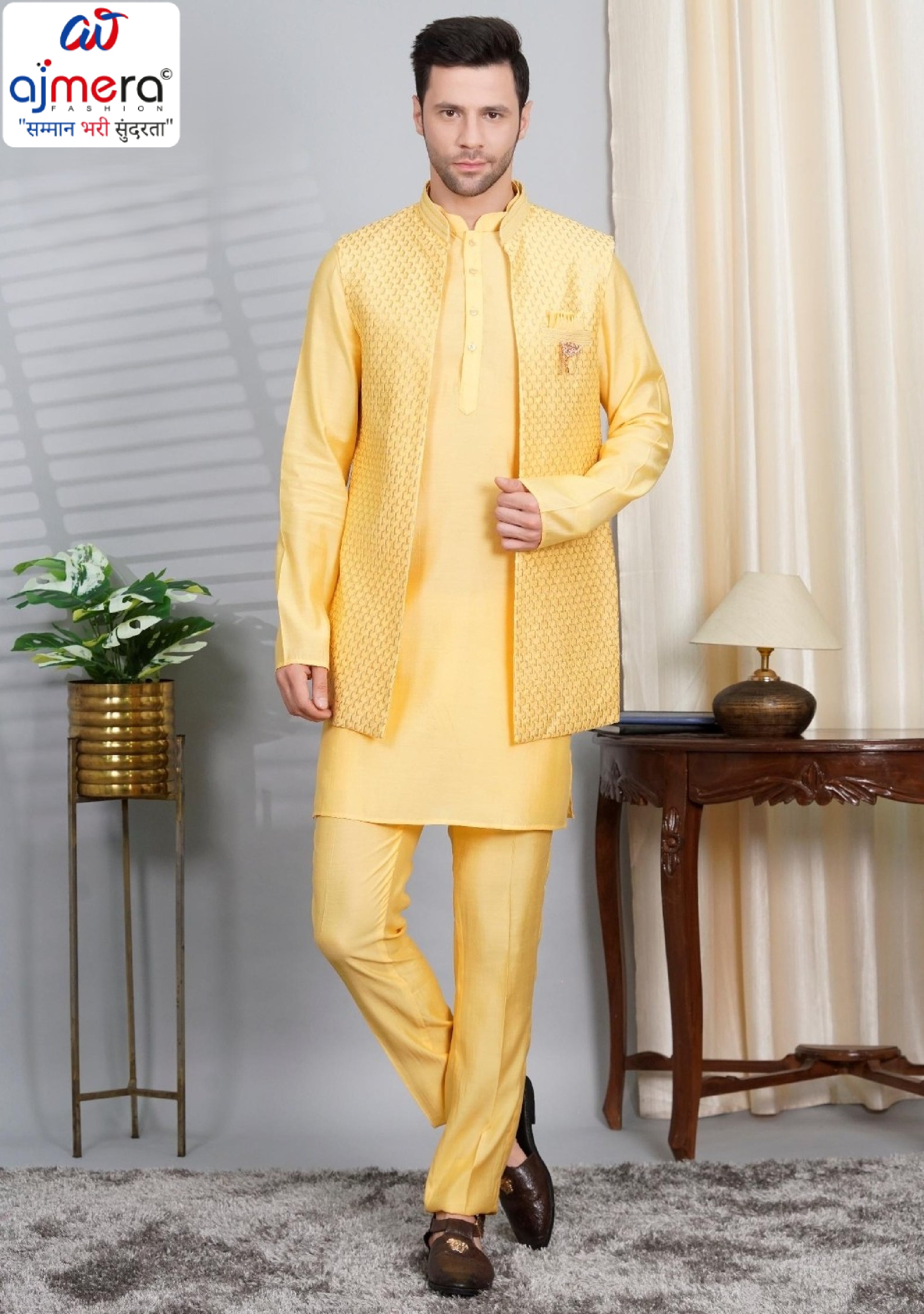 Premium Men's Kurta & Payjama for Wedding & Festive Wear | SNA-MKP12143