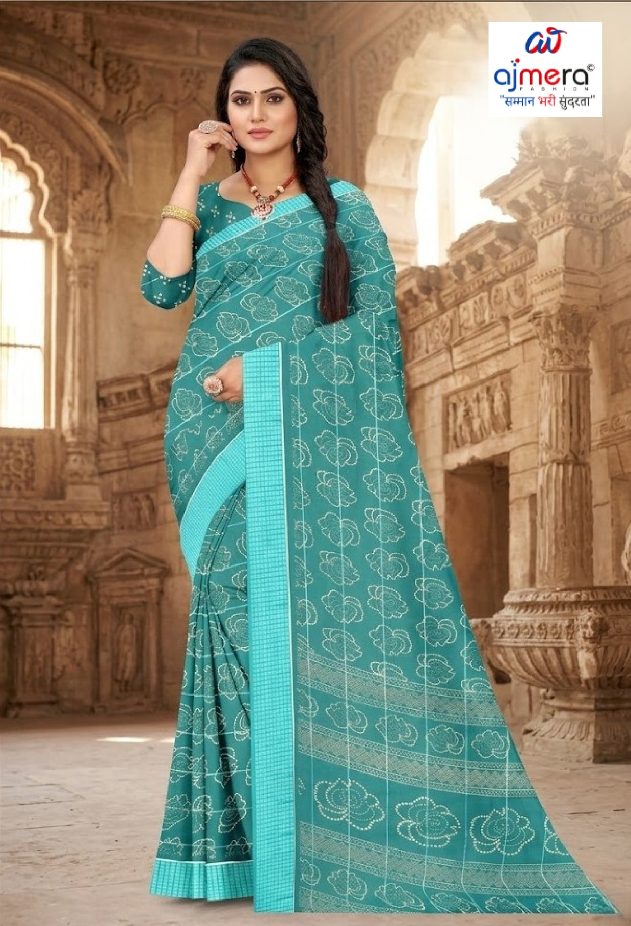 Chic Printed Saree with Blouse Piece for Sophisticated Ethnic Style | GLC-BIJALI