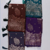 Trendy Rapier Silk Matching Saree With Blouse Piece | DS-LAXMI