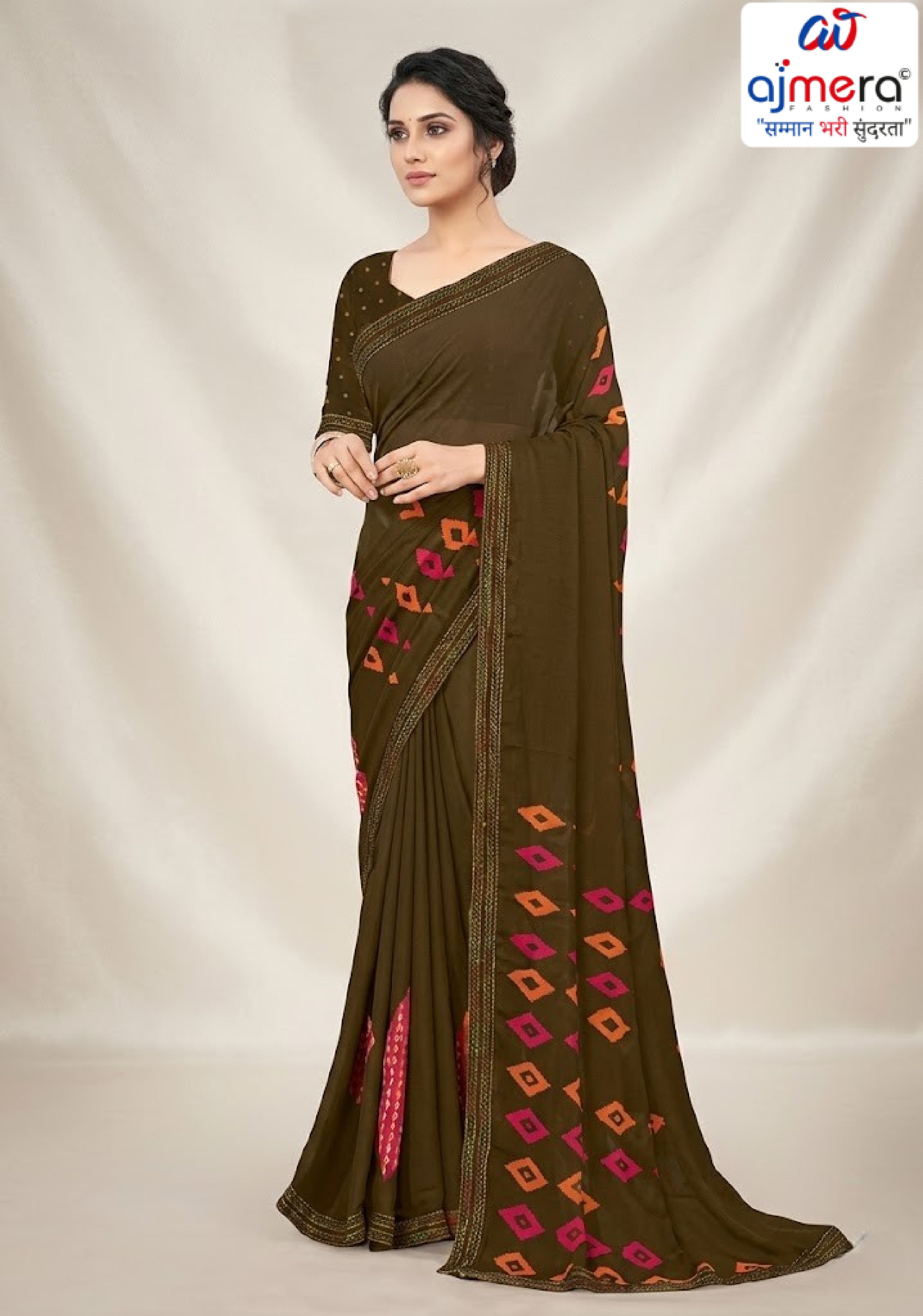 Exclusive Printed Saree without Blouse for Elegant Ethnic Look | SGR-RESHMA