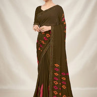 Exclusive Printed Saree without Blouse for Elegant Ethnic Look | SGR-RESHMA
