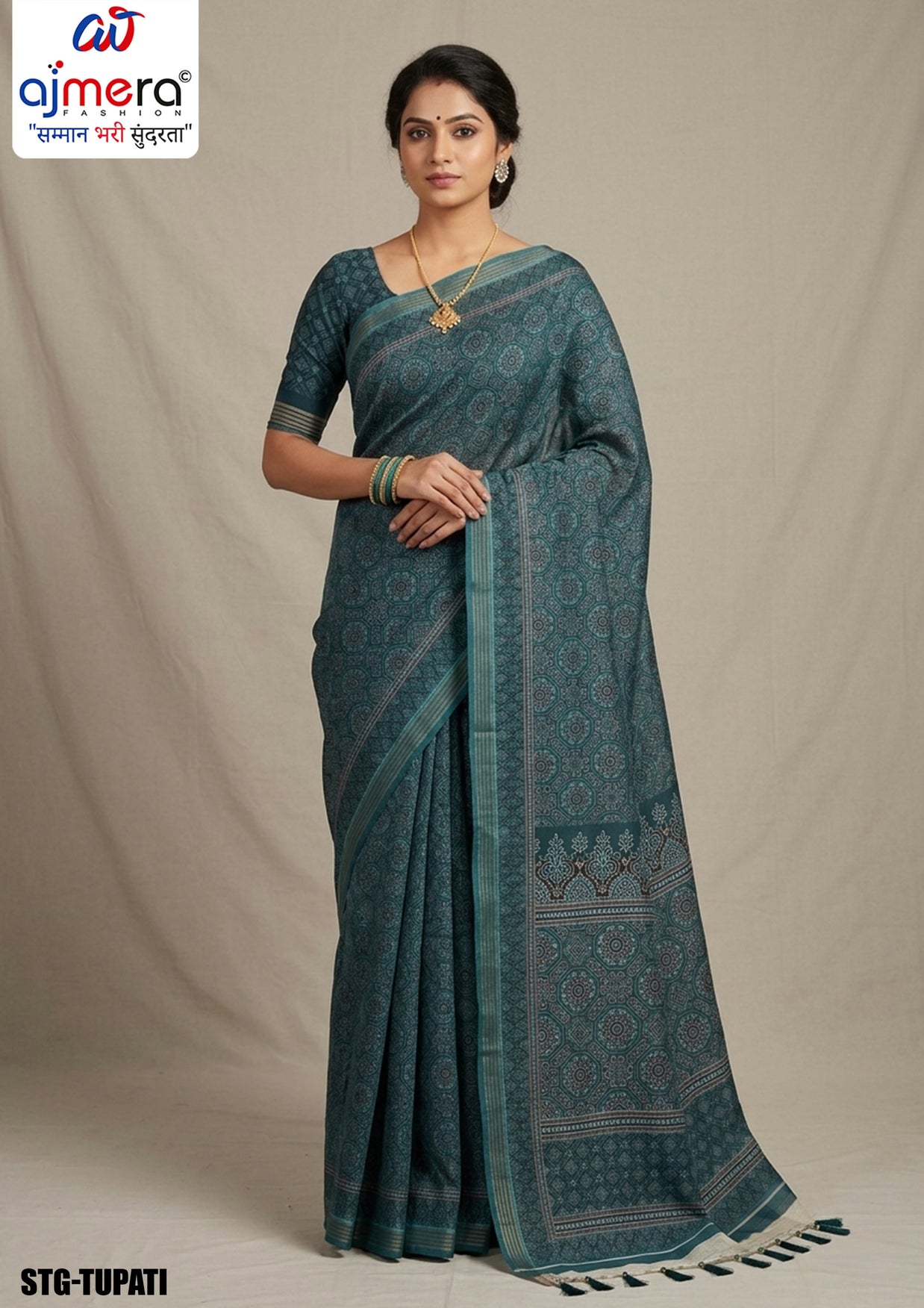 Digital Printed Saree with Blouse Piece for Premium Ethnic and Traditional Wear | STG-TRUPTI