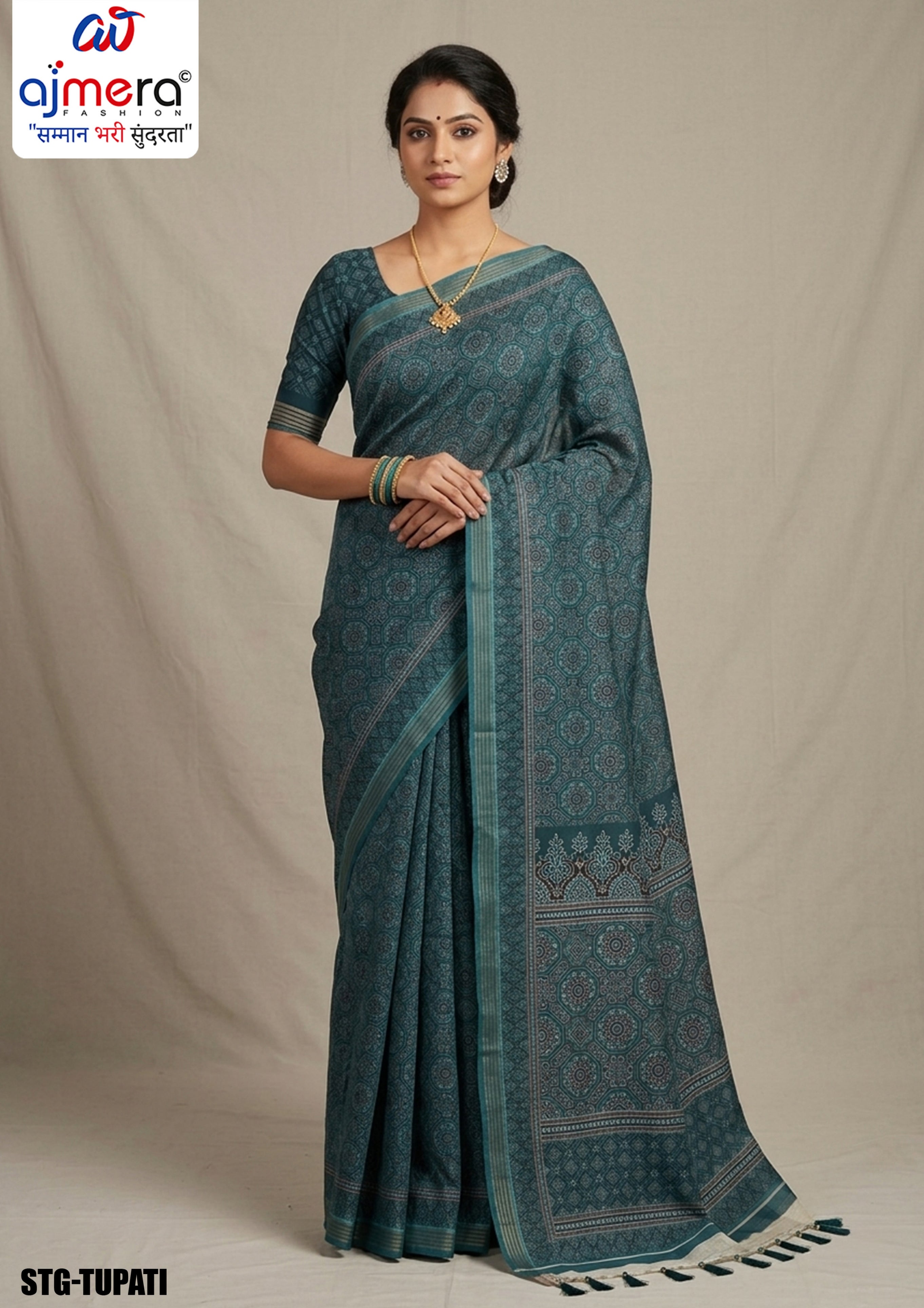 Digital Printed Saree with Blouse Piece for Premium Ethnic and Traditional Wear | STG-TRUPTI