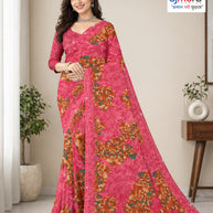 Premium Printed Saree with Matching Blouse Piece for Ethnic Elegance  | TTS-KAVERI