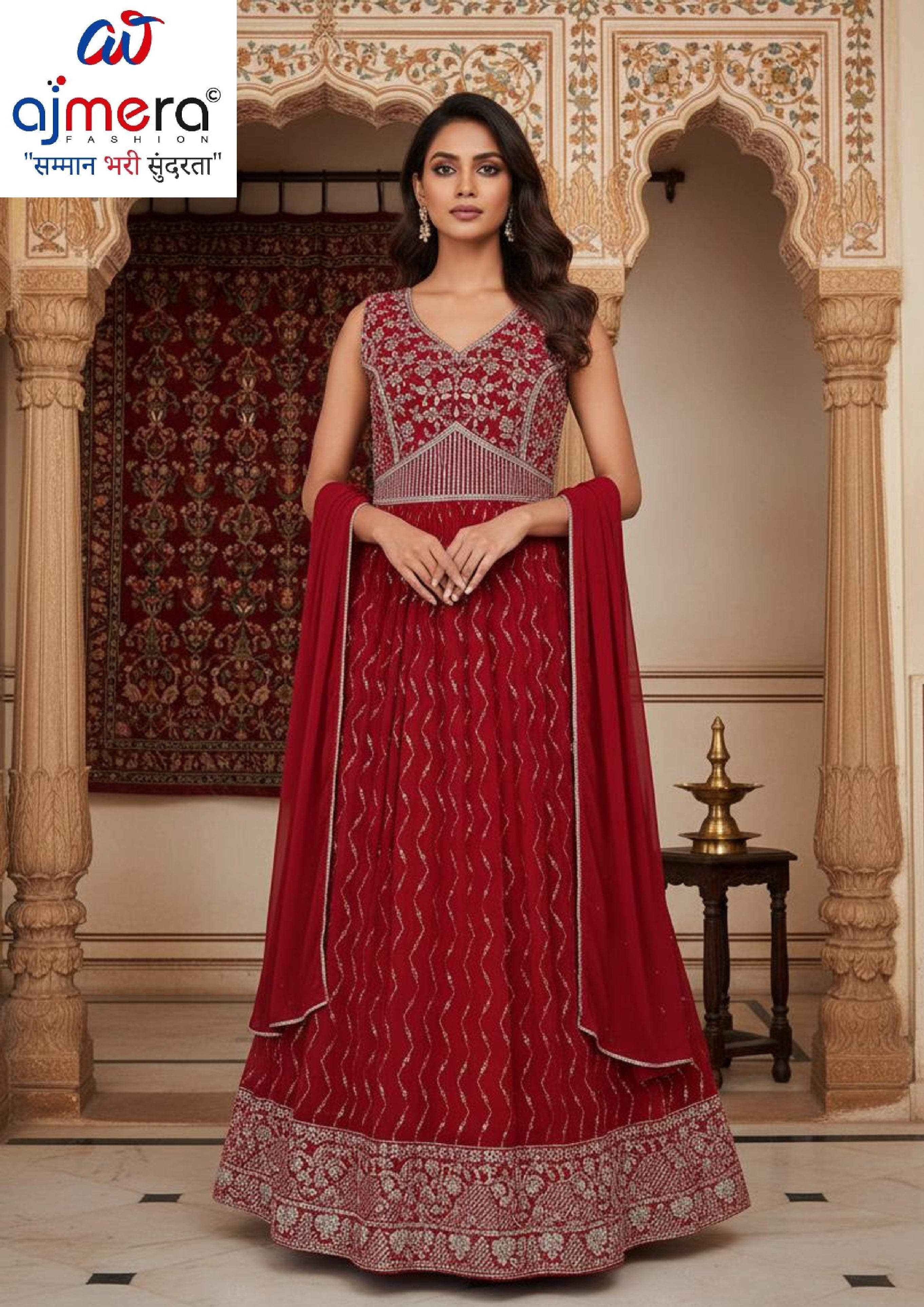 Elegant Designer Party Wear Gown for Women | AAS-77424