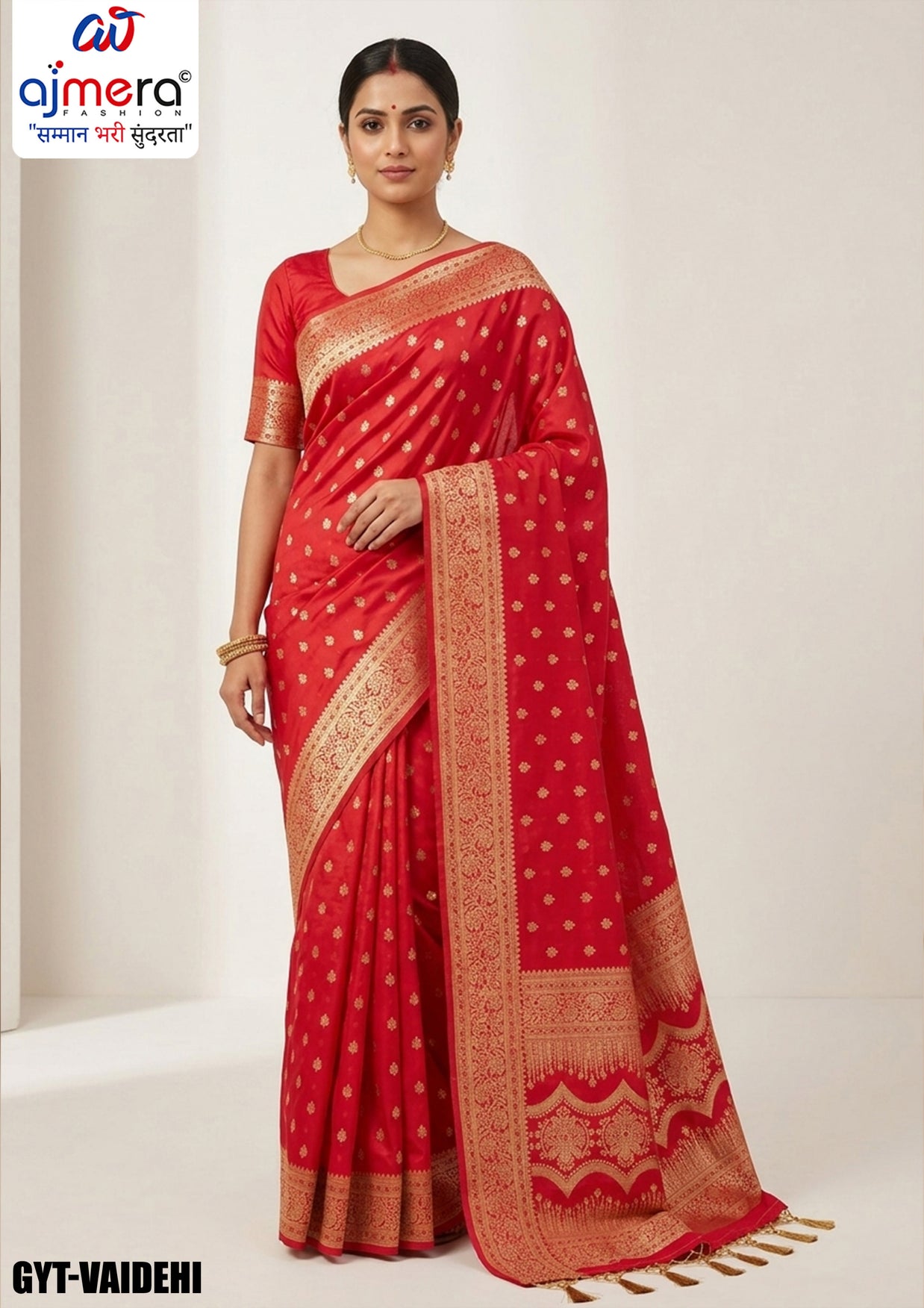 Classic Rapier Silk Matching Saree With Blouse Piece | GYT-VAIDEHI
