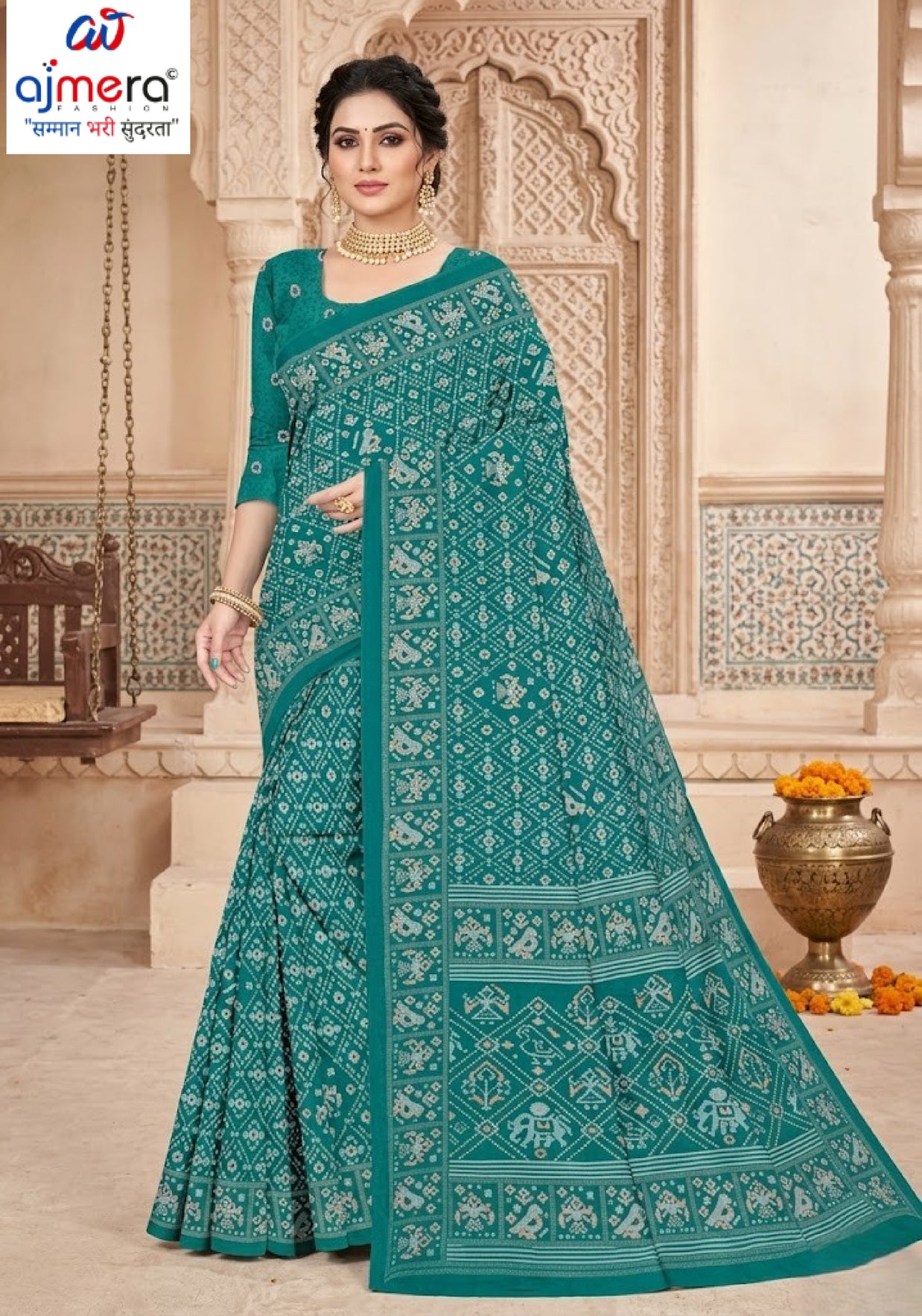 Classic Printed Saree with Blouse Piece for Timeless Traditional Style | PUS-DREAM GIRL-600