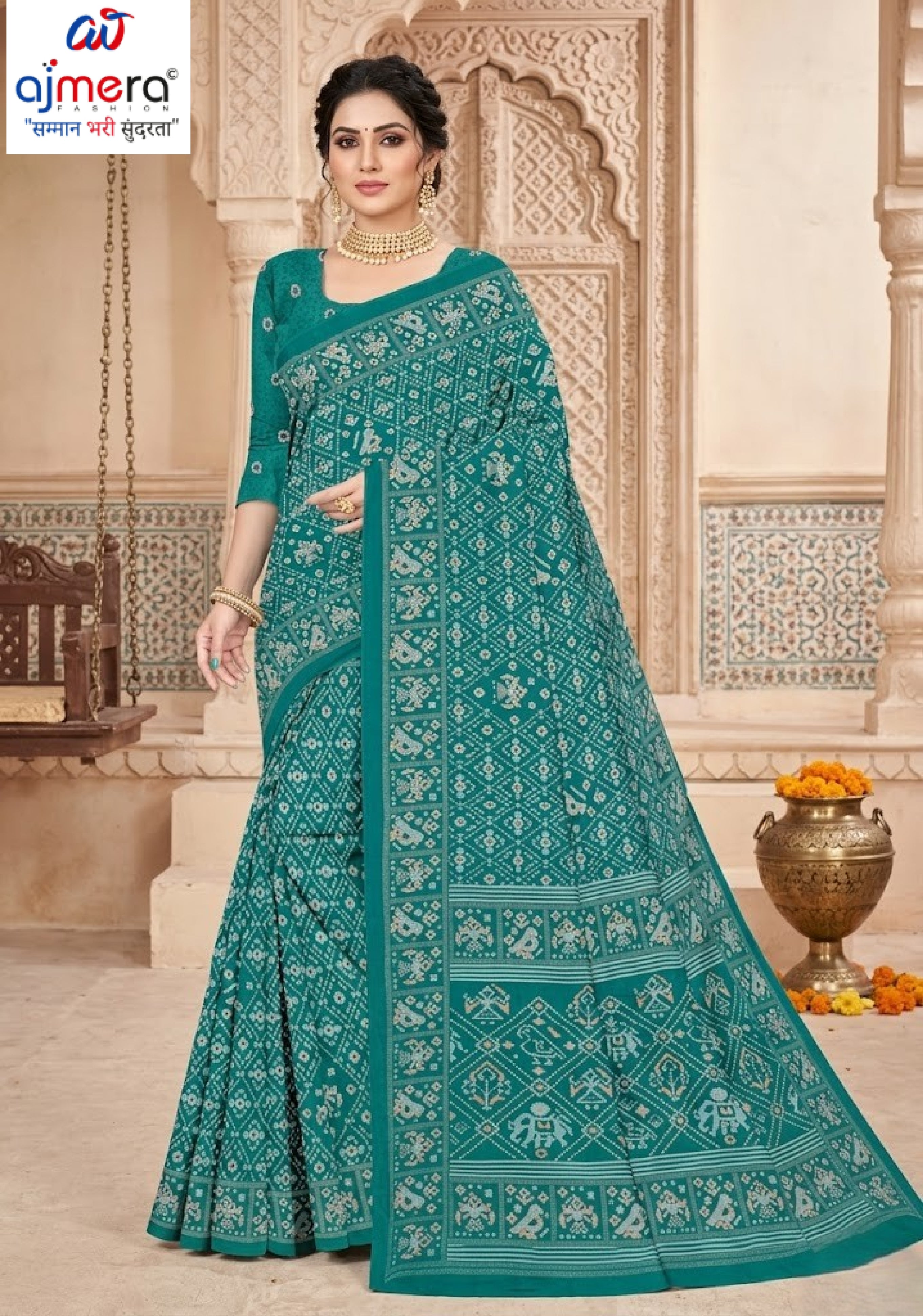 Classic Printed Saree with Blouse Piece for Timeless Traditional Style | PUS-DREAM GIRL-600