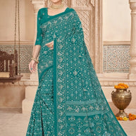 Classic Printed Saree with Blouse Piece for Timeless Traditional Style | PUS-DREAM GIRL-600