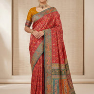 Stylish Weave Jacquard Silk Saree With Blouse Piece | PGT-AIRA