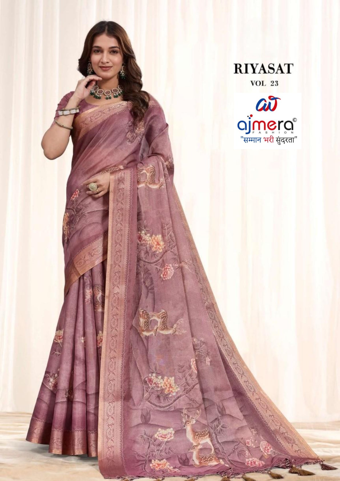 Premium Printed Saree with Matching Blouse Piece for Ethnic Elegance | RMF-RIYASAT VOL-23