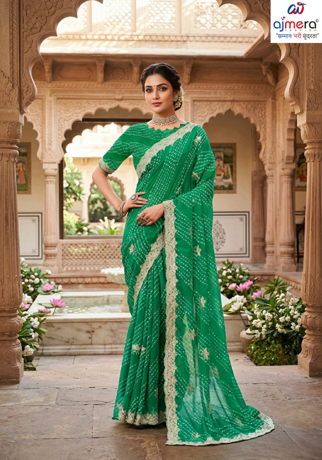 Fashionable Printed Saree without Blouse for Festive Collection  | JS-KANCHAN-2