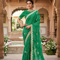 Fashionable Printed Saree without Blouse for Festive Collection  | JS-KANCHAN-2