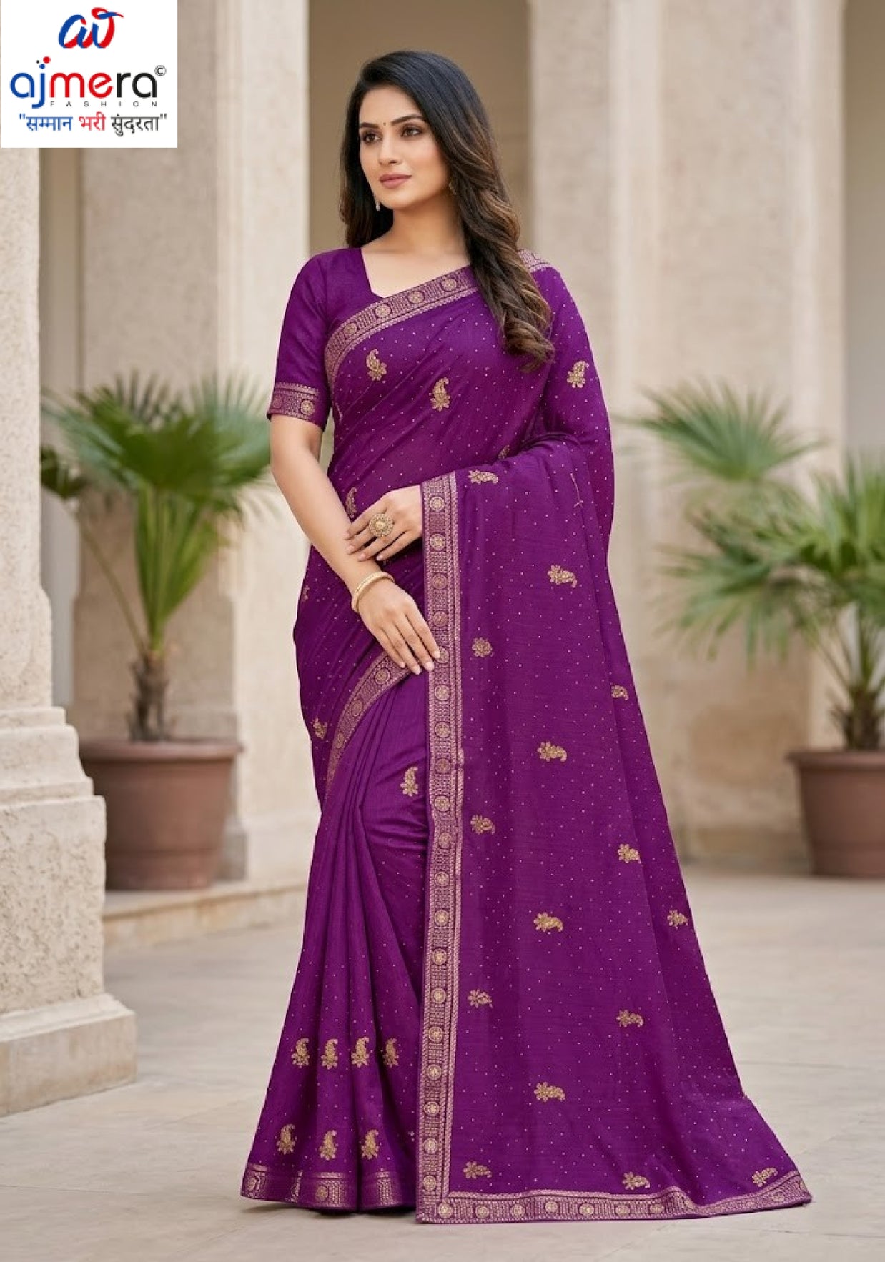 Fancy Matching Saree Wholesale with Blouse Piece for Premium Ethnic and Traditional Wear | VKM-VAYU