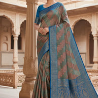 Stylish Border Rapier Silk Matching Saree With Blouse Piece | RKI-9037