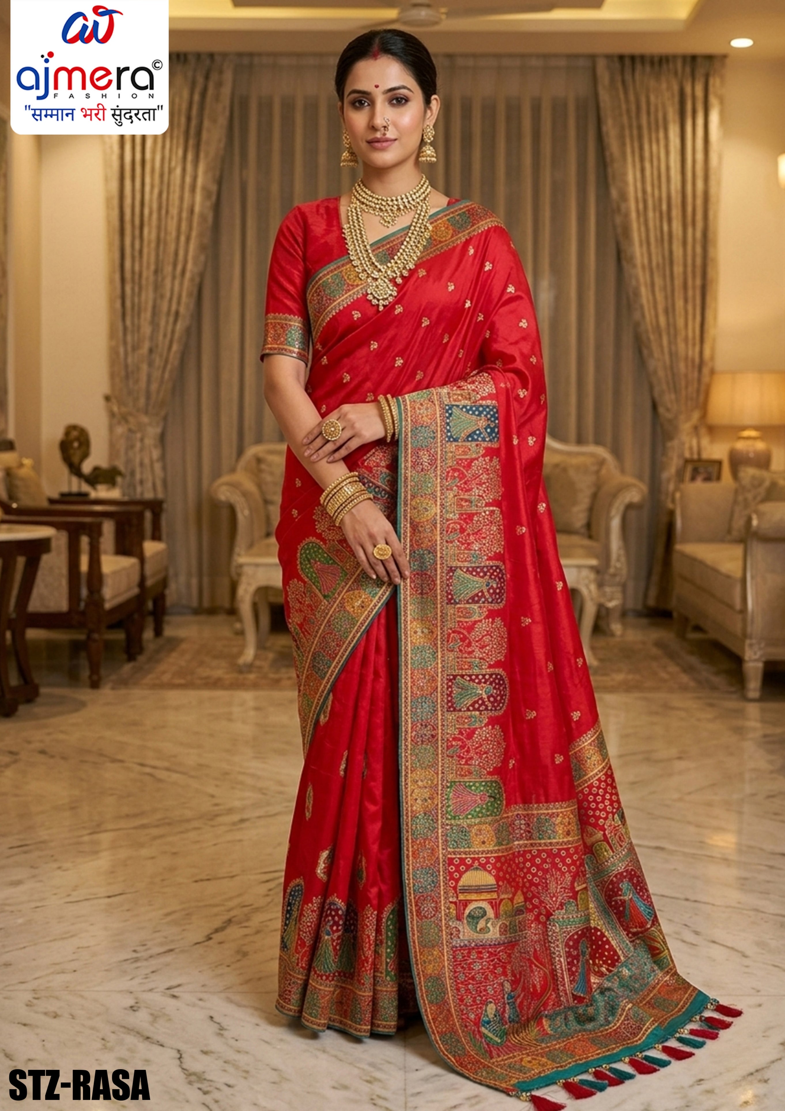 Regal Weave Jacquard Silk Saree With Blouse Piece | STZ-RASA