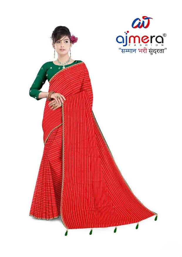 Beautiful Printed Saree with Blouse Piece for Cultural Celebrations  | TD-PUSHPA