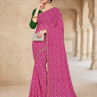 Chic Printed Saree with Blouse Piece for Sophisticated Ethnic Style  | JS-NIKITA