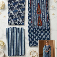 Printed Unstitched Suit for Women | NCY-JALPARI