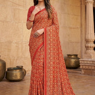Classic Printed Saree with Blouse Piece for Timeless Traditional Style | SSR-ARPAN